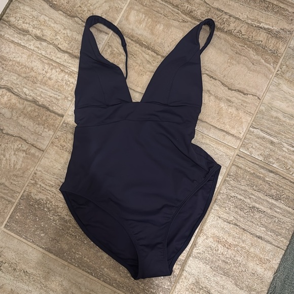 NWT Andie  One Piece Swimsuit Navy Blue Size Medium - Picture 4 of 12